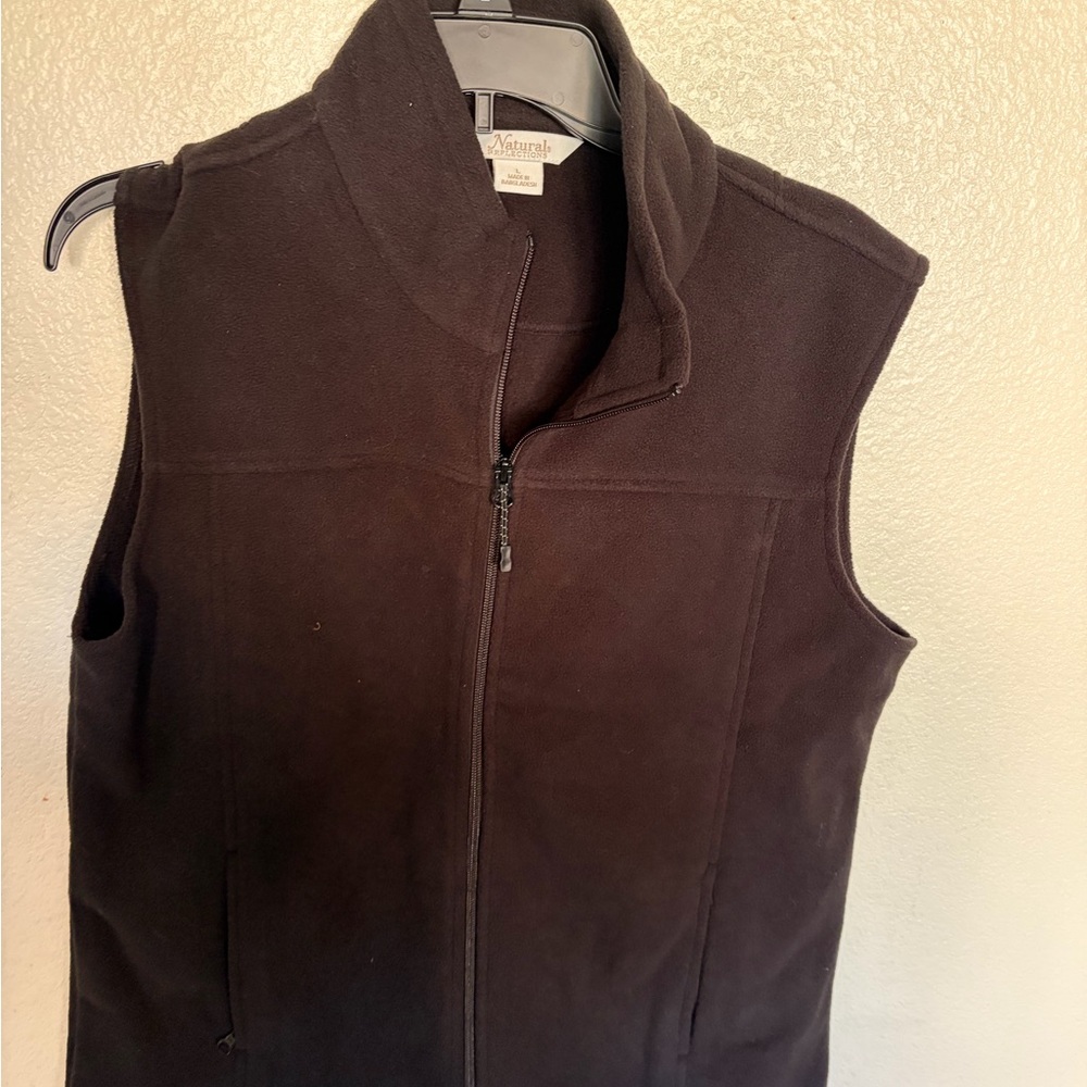 Natural Reflections Dark Brown Fleece Vest